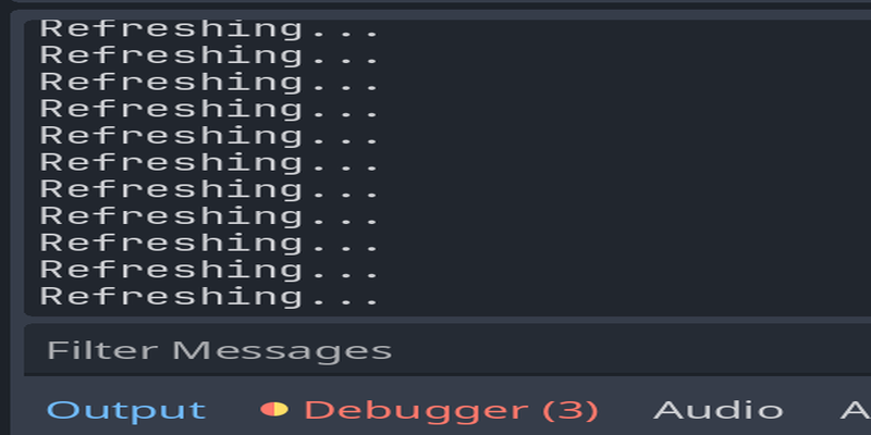 Godot console output